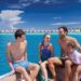 Family on a holiday in Maldives